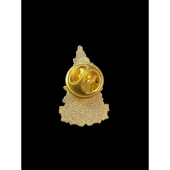 Vintage Gold Tone Tree and Autumn Fall Leaves Enamel Holiday Fashion Brooch Pin - Picture 2 of 4